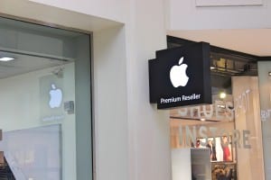 This is a image of the apple store, which produces the popular iPhone.